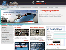 Tablet Screenshot of olympialogistics.com
